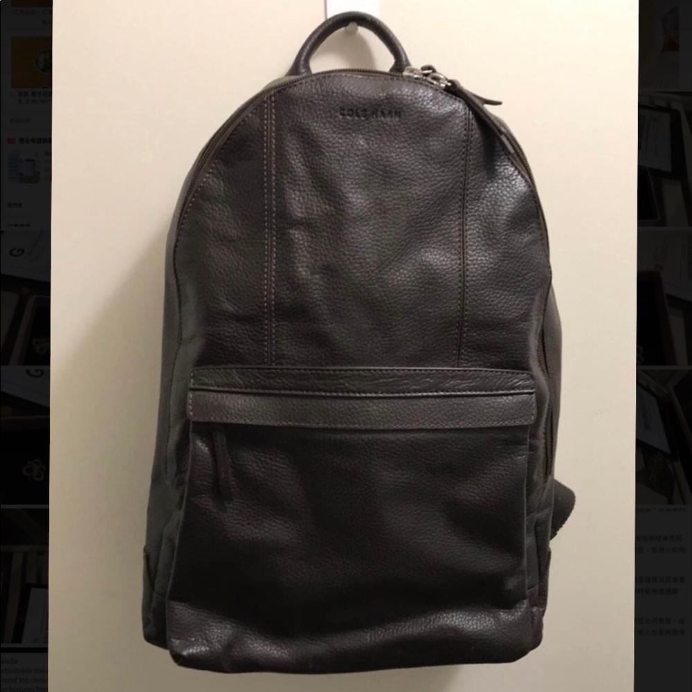 New Cole haan man leather backpack